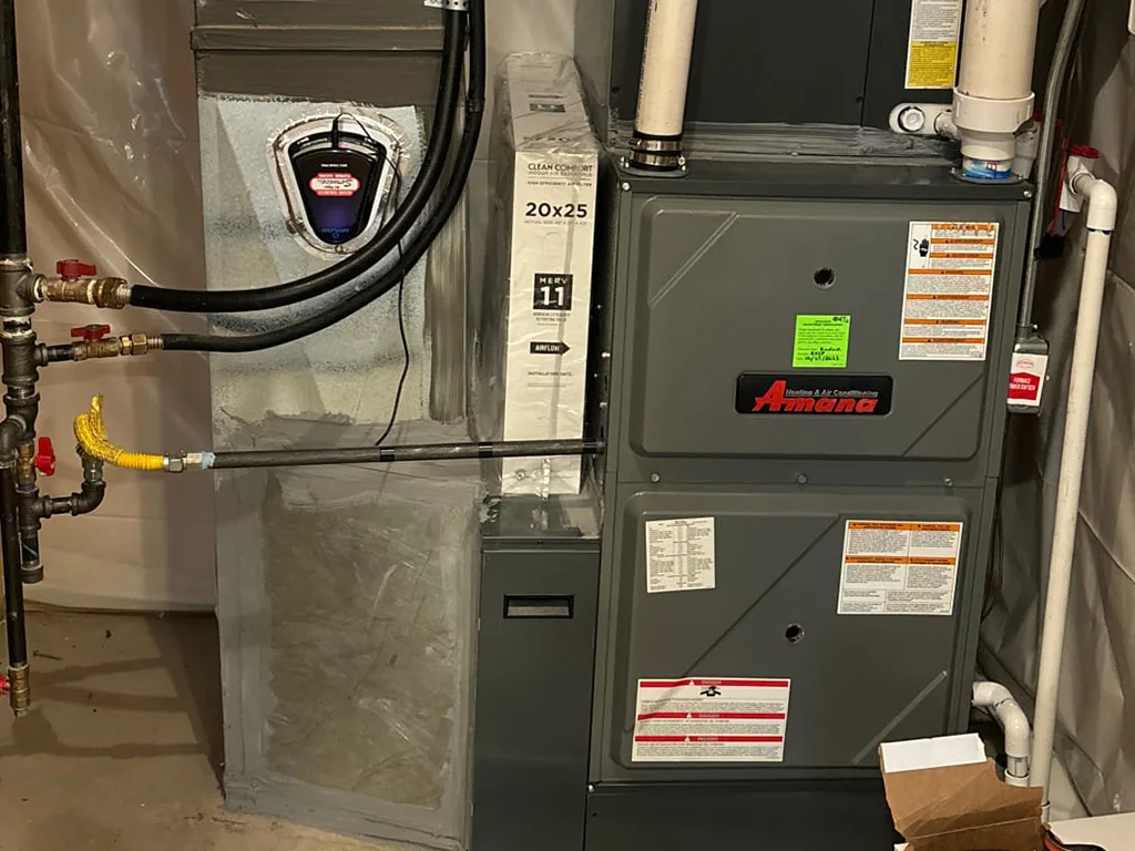 96% AFUE furnace install