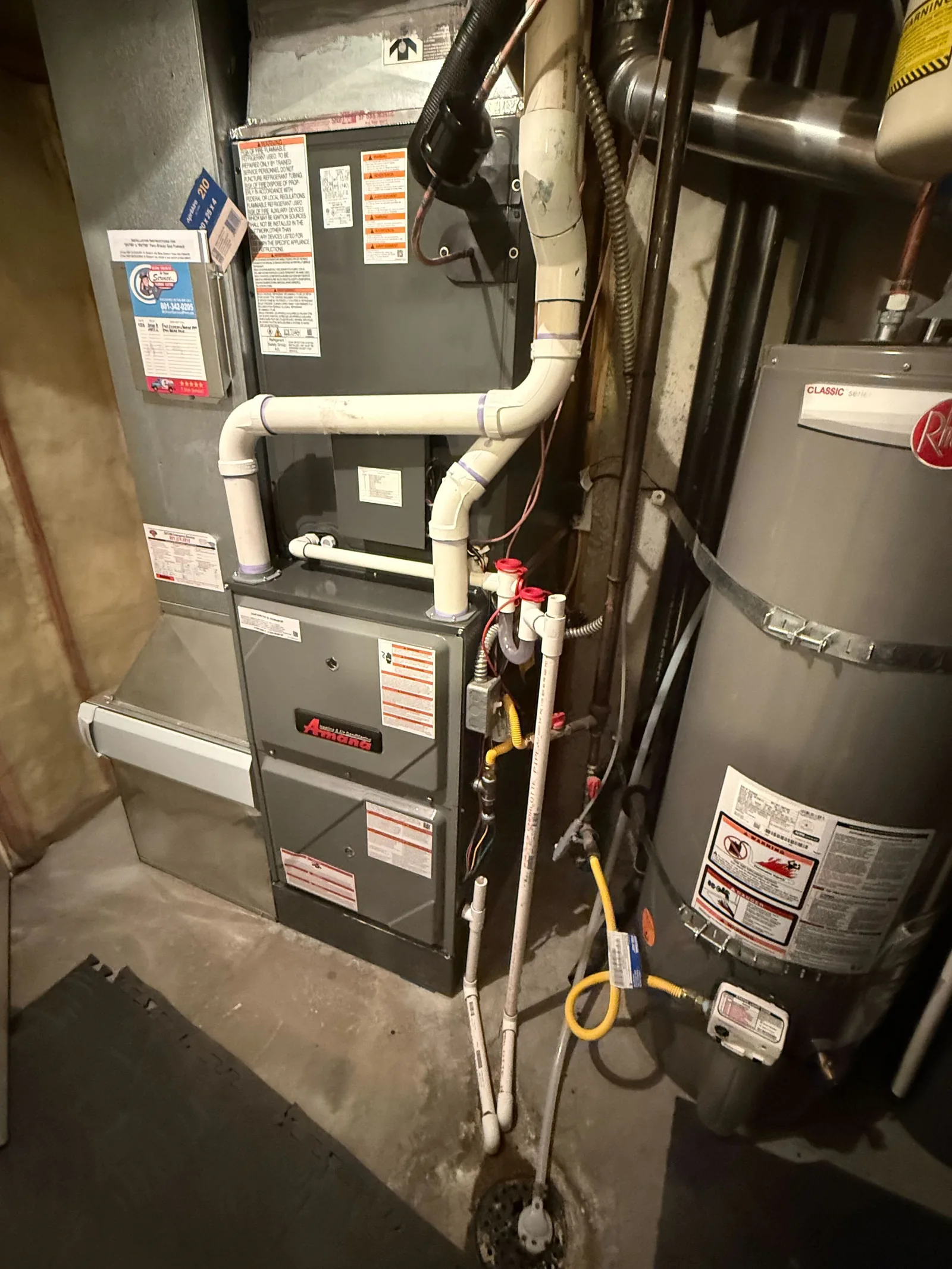 High-efficiency furnace install